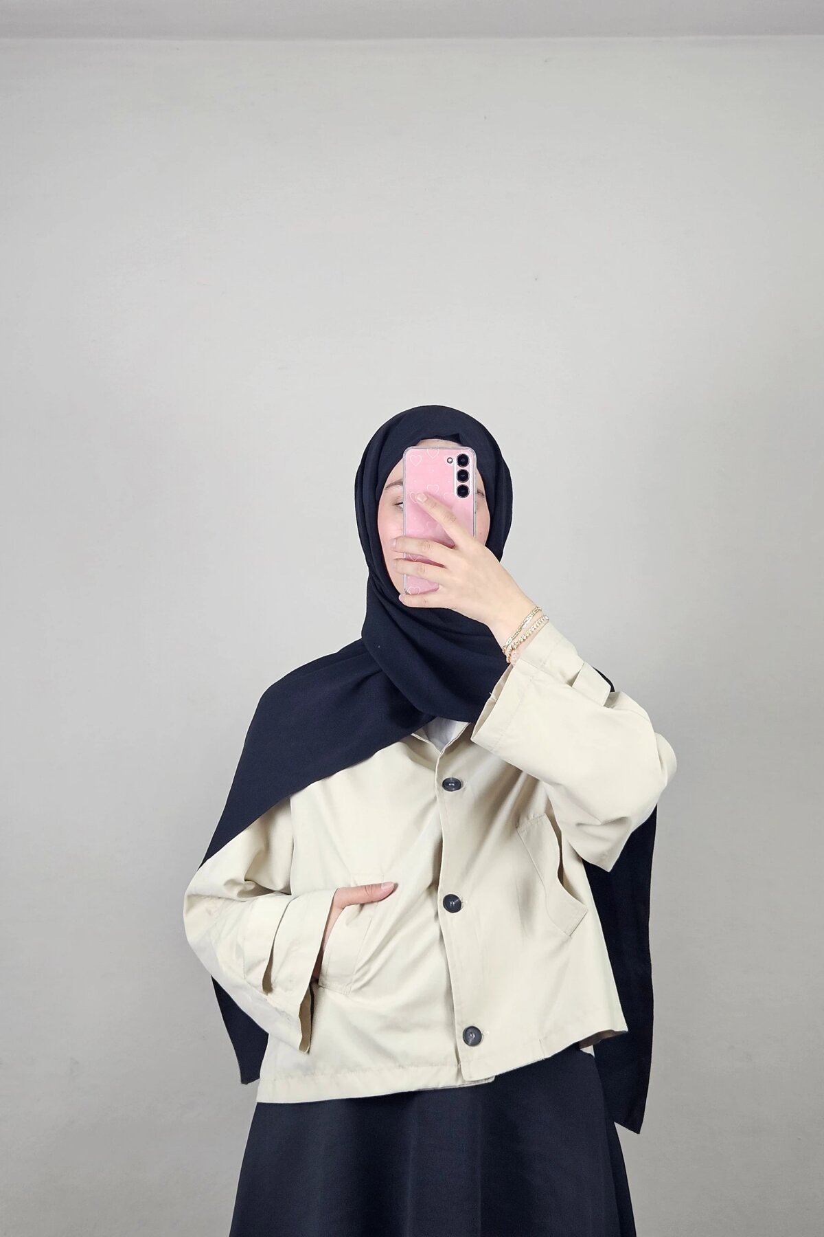 جاكيت بستايل ترنشكوت بيج بدون بطانة - Dimar Butik