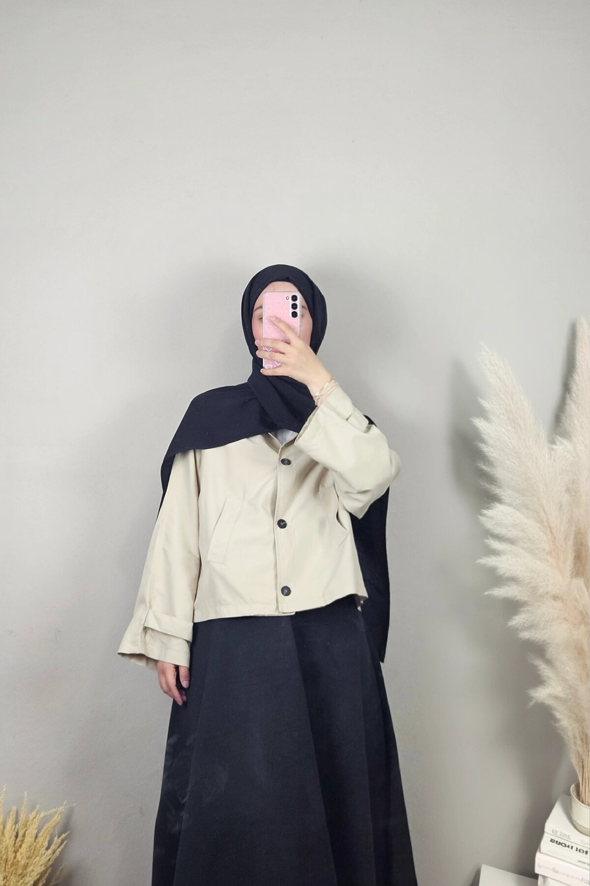 جاكيت بستايل ترنشكوت بيج بدون بطانة - Dimar Butik