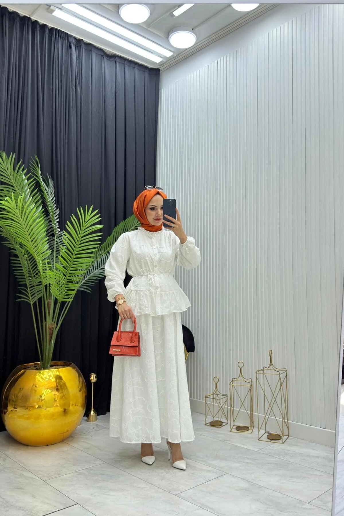 Beyaz Fisto Dantel Astarlı İkili Takım - Dimar Butik