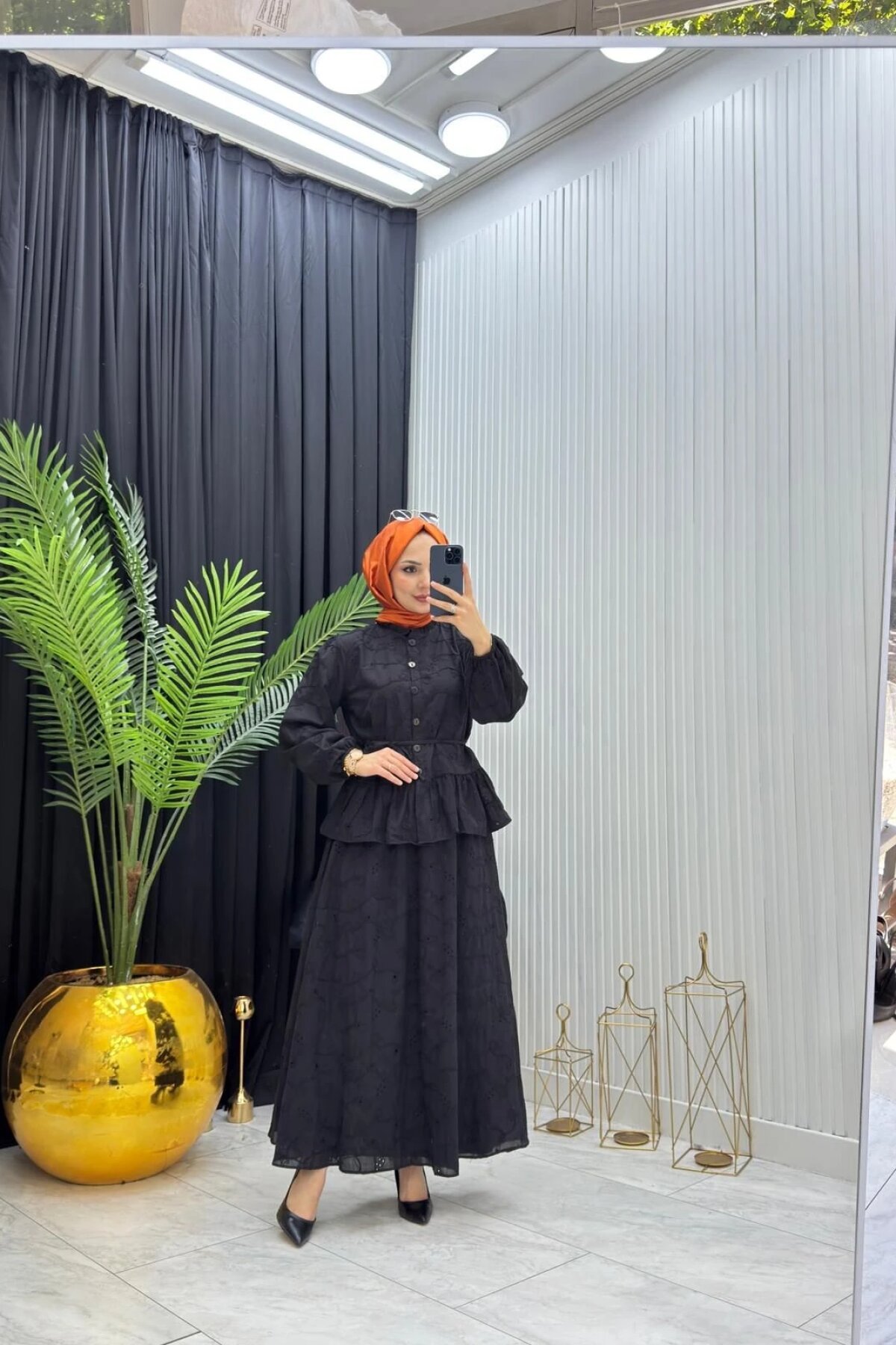 Siyah Fisto Dantel Astarlı İkili Takım - Dimar Butik