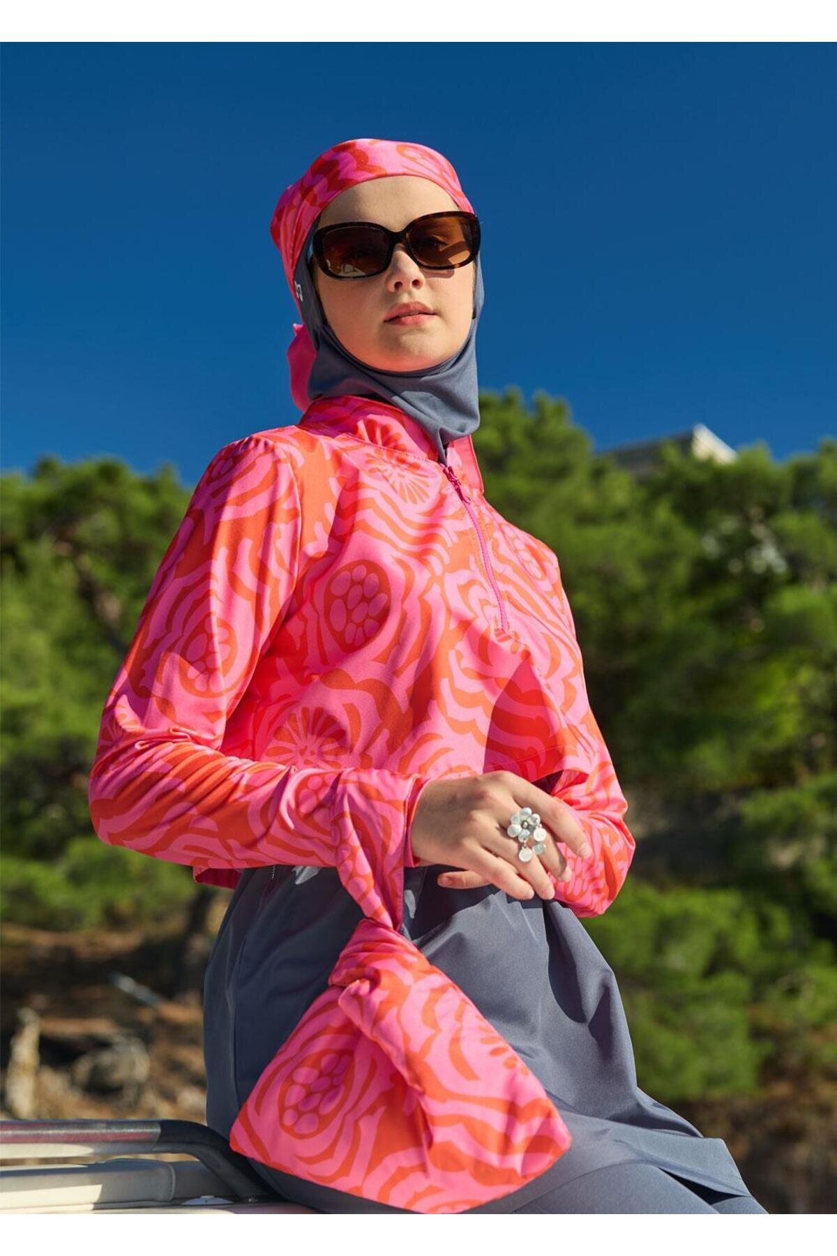 Pembe Tam Kapalı Mayo - Mayovera