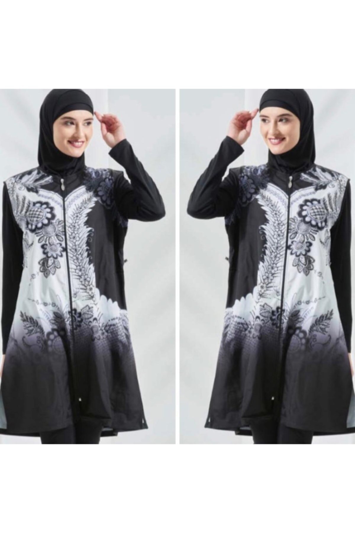 Siyah Tam Kapalı Mayo - Seamay
