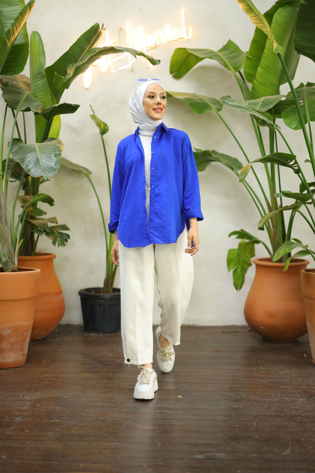 Saks Oversize Basic Gömlek - Shirosa