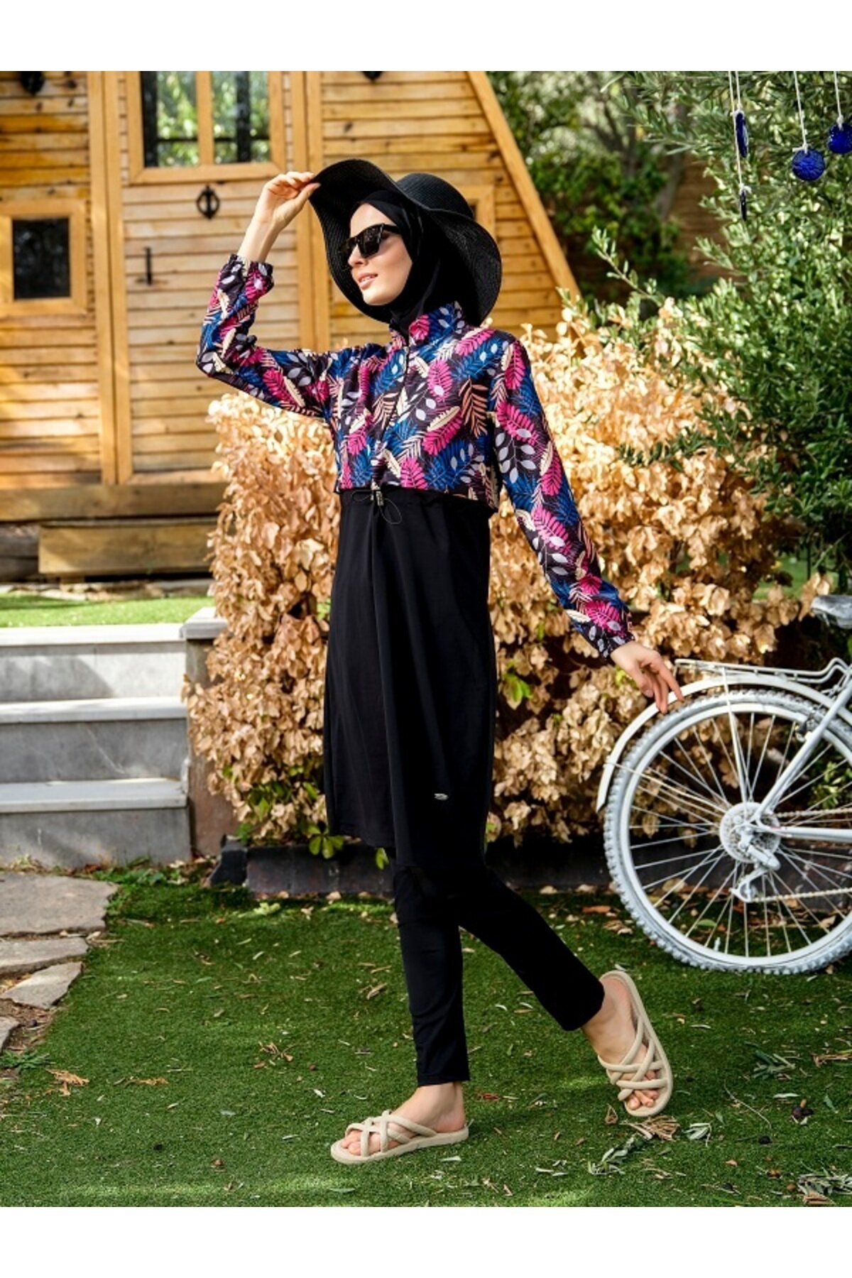 Siyah Official Tam Kapalı Mayo - Tesmay