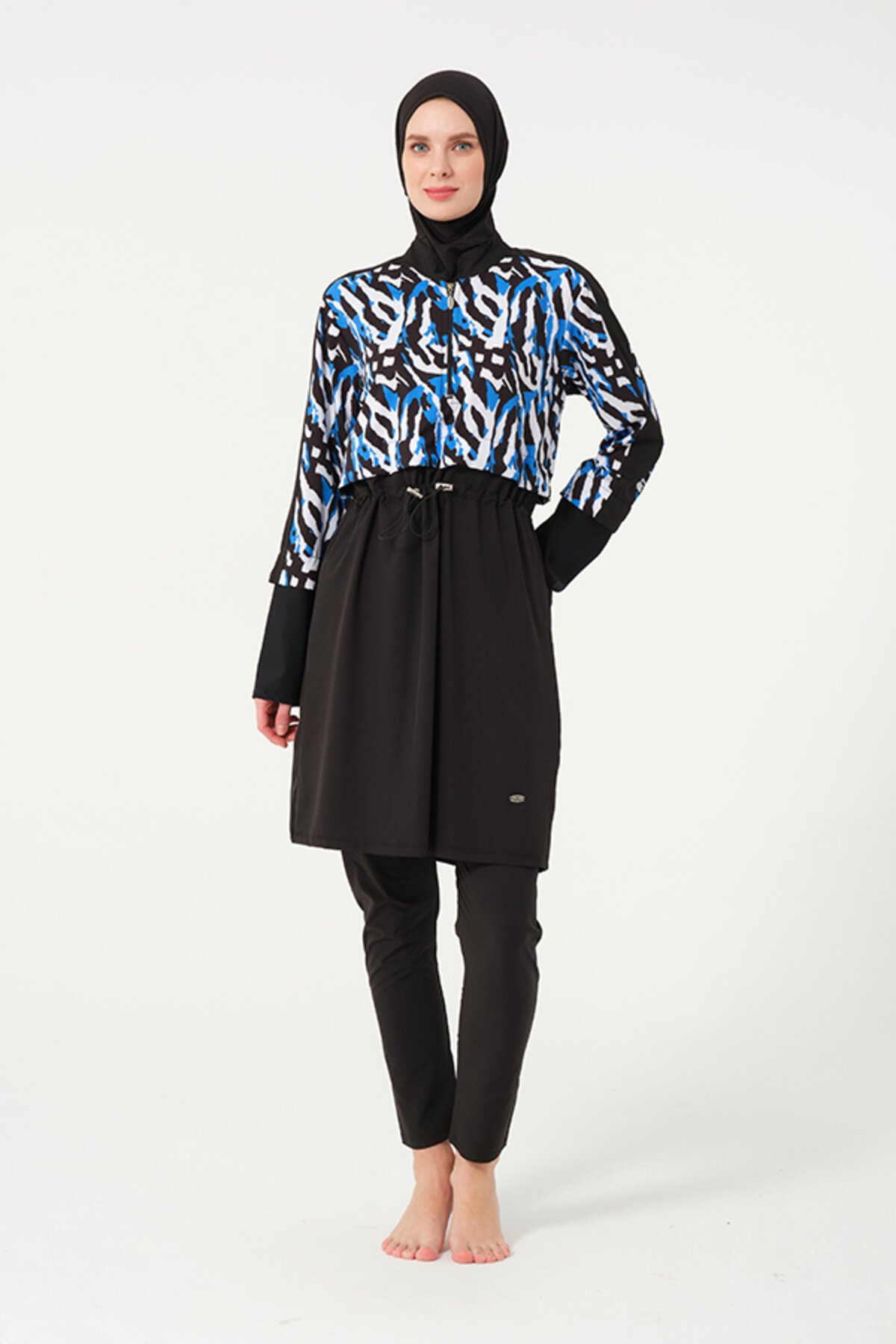 Siyah Tam Kapalı Mayo - Tesmay