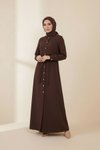 Acı Kahve Trençkot Stil Ferace