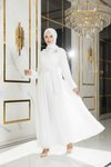 Beyaz Asya Organze Ferace Takım