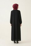Siyah Kolu Taşlı Ferace