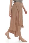 Camel İtalyan Ham Keten Pantolon Etek