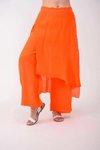 Oranj İtalyan Ham Keten Pantolon Etek