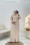 Bej Şallı Namaz Elbisesi