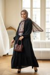 Siyah Müslin Elbise