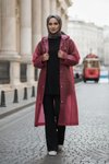 Bordo Help Me Yağmurluk Trençkot