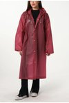 Bordo Help Me Yağmurluk Trençkot