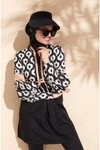 Siyah Tarz-ı Muntazam Tasarım Tam Kapalı Mayo