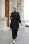Siyah Yandan Bağlamalı İkili Takım
