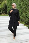 Siyah Yandan Bağlamalı İkili Takım