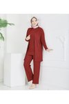 Bordo İki İplik Üçlü Alt Üst Takım
