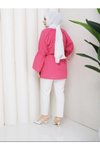 Pembe Bağcık Detaylı Tunik