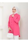 Pembe Taş Nervül Detaylı Tunik