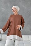 Kahverengi Garnili Tunik