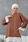 Kahverengi Garnili Tunik