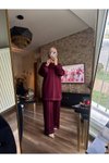 Bordo İkili Eşofman Takımı