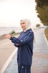 İndigo Fermuarlı Yaka İkili Eşofman Takım