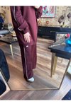 Bordo Fermuarlı Yaka İkili Takım