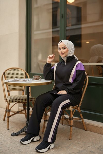 Two-Piece Modest Set - Black