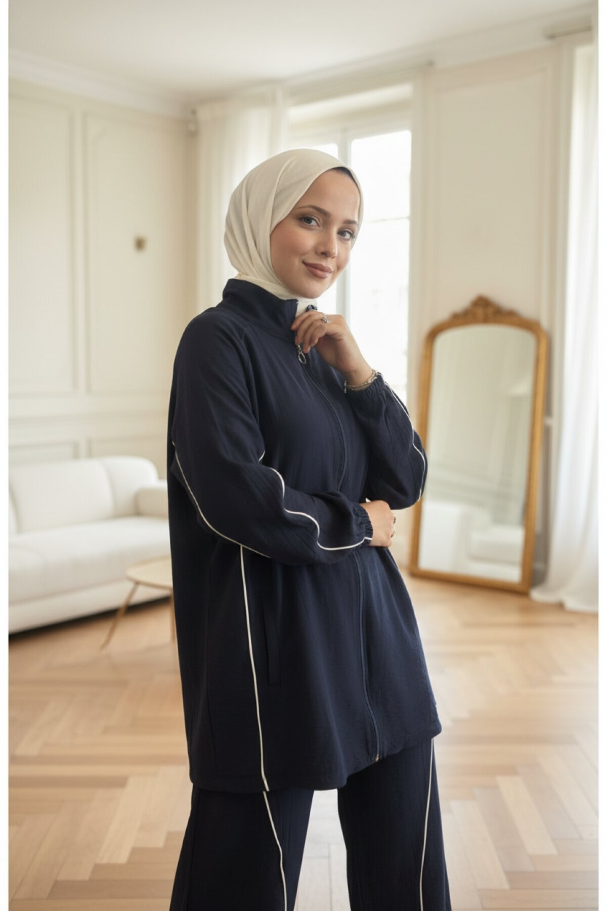 Tracksuit Set - Navy Blue - Wovi