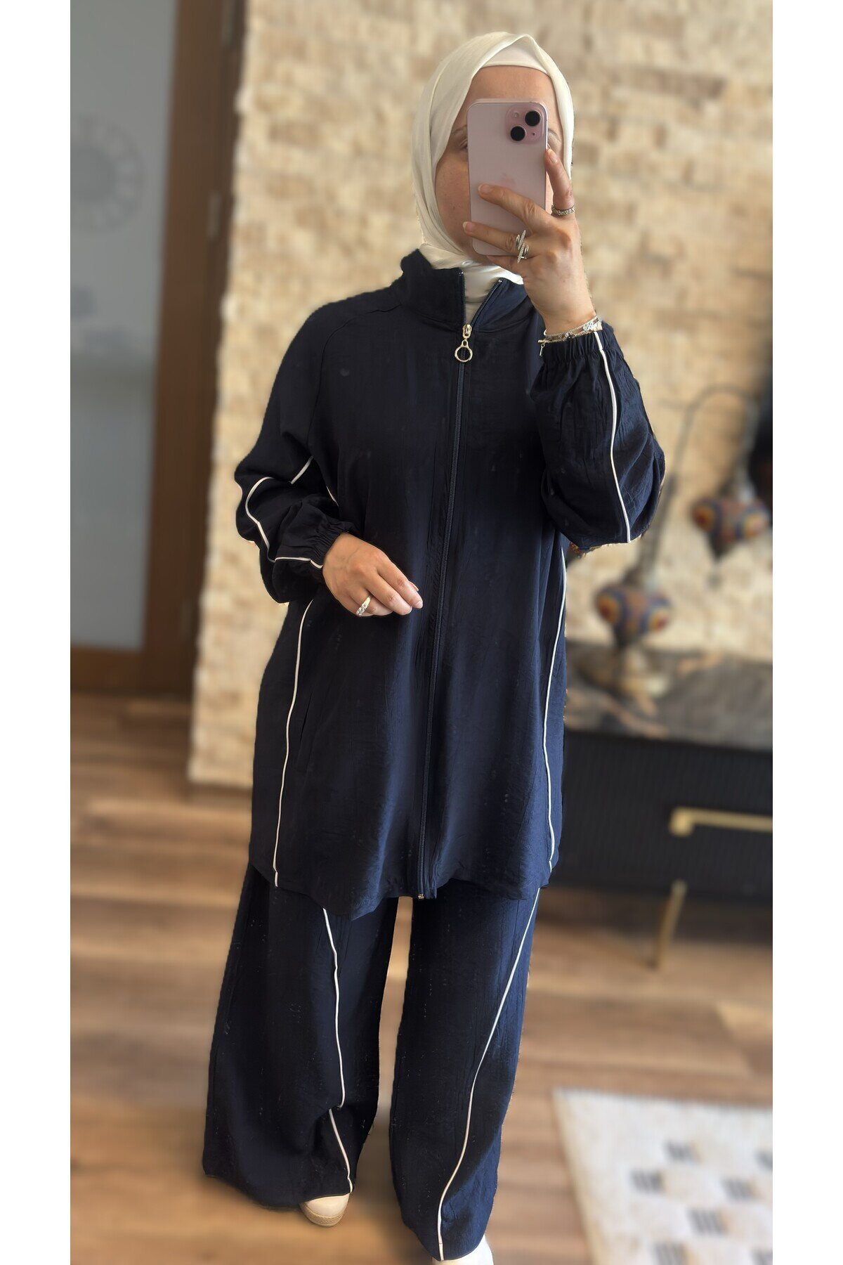Tracksuit Set - Navy Blue - Wovi