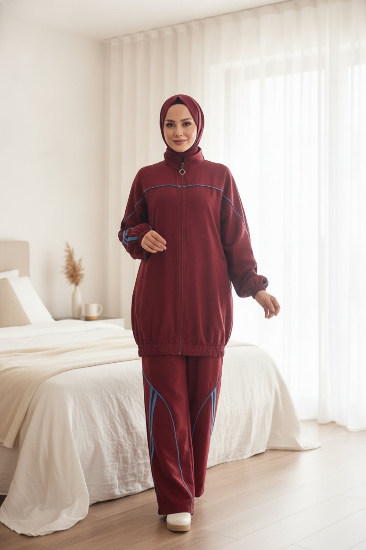 Bordo Eşofman Takım - Wovi Moda