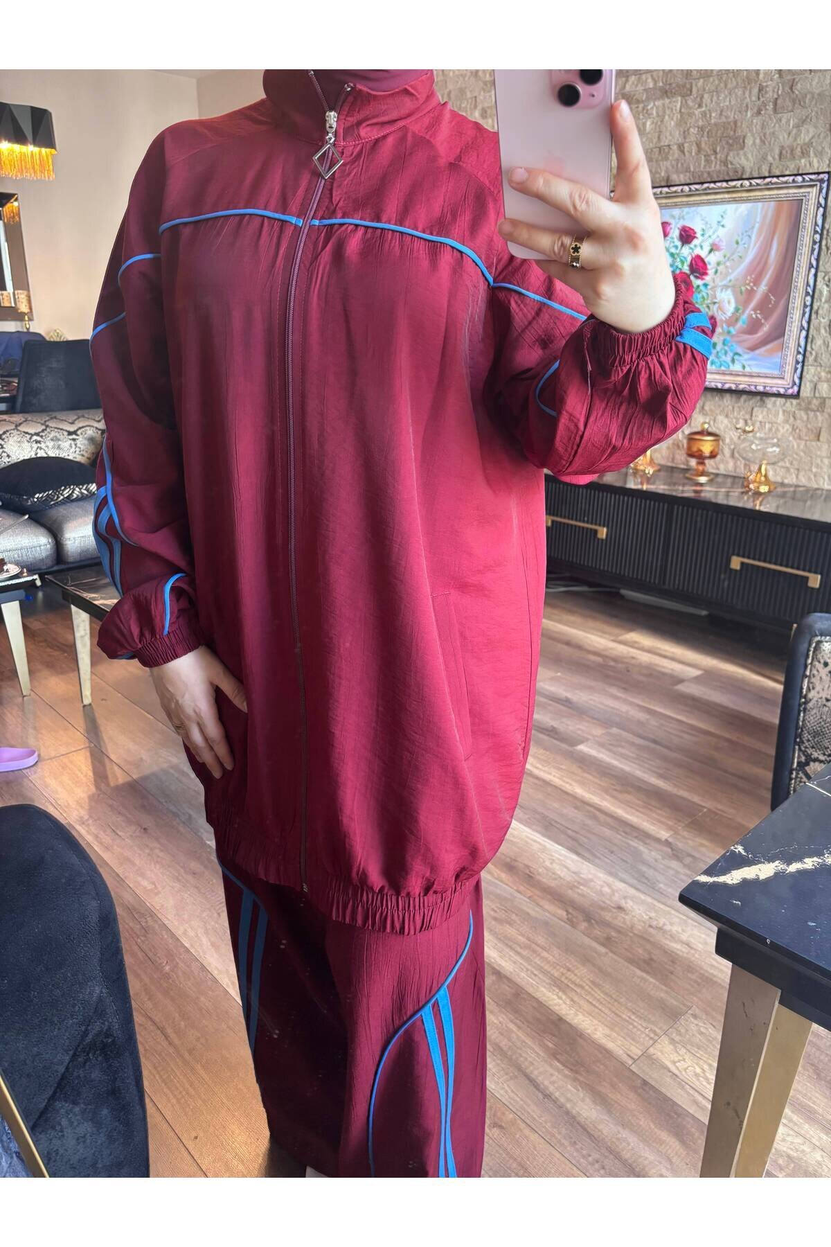 Bordo Eşofman Takım - Wovi Moda