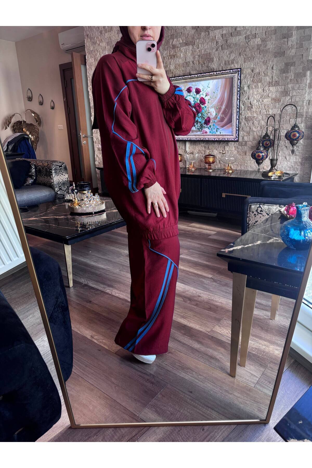Bordo Eşofman Takım - Wovi Moda
