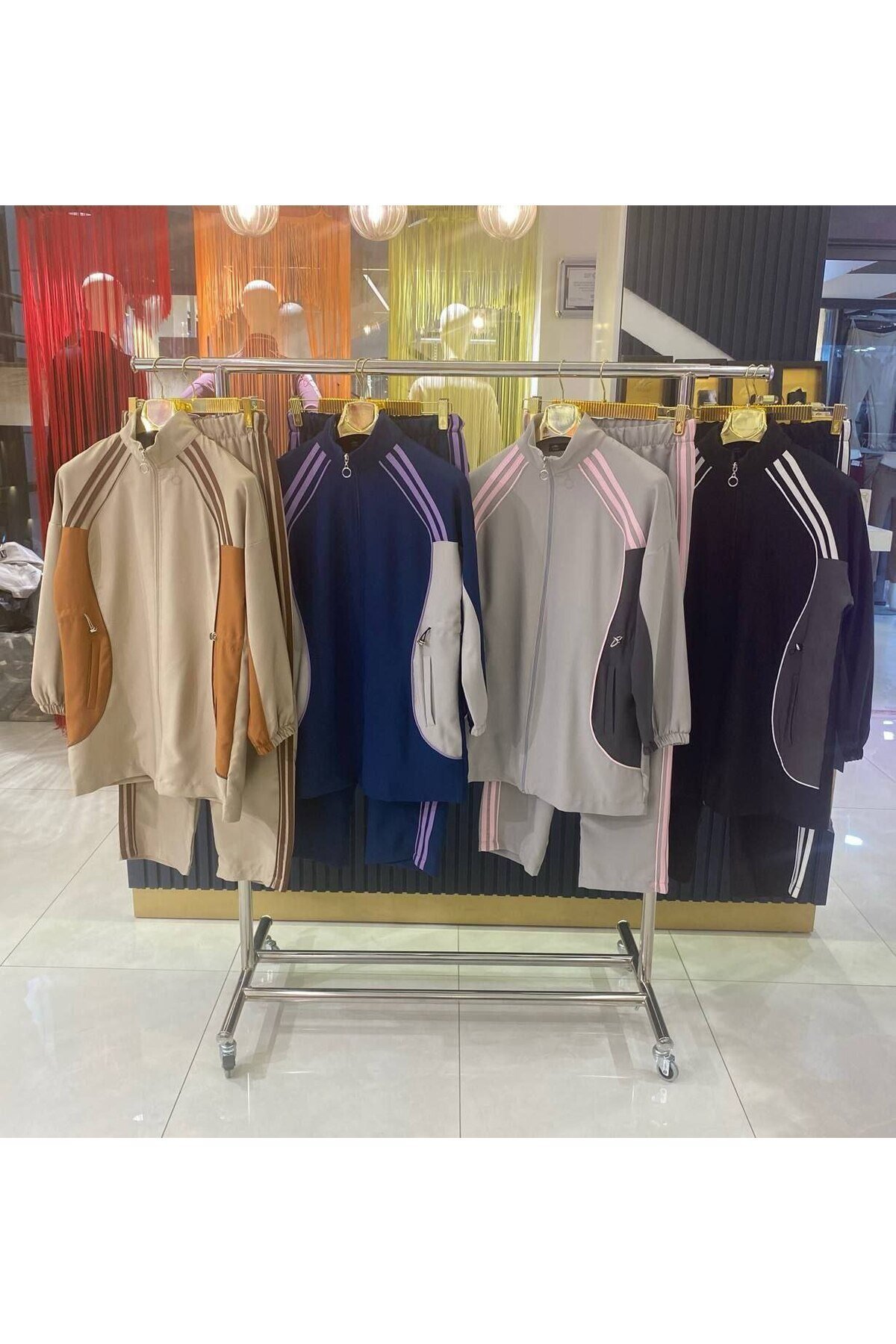 Gri İkili Tesettür Takım - Wovi Moda