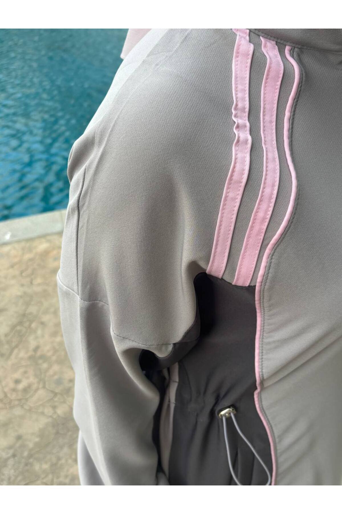 Gri İkili Tesettür Takım - Wovi Moda