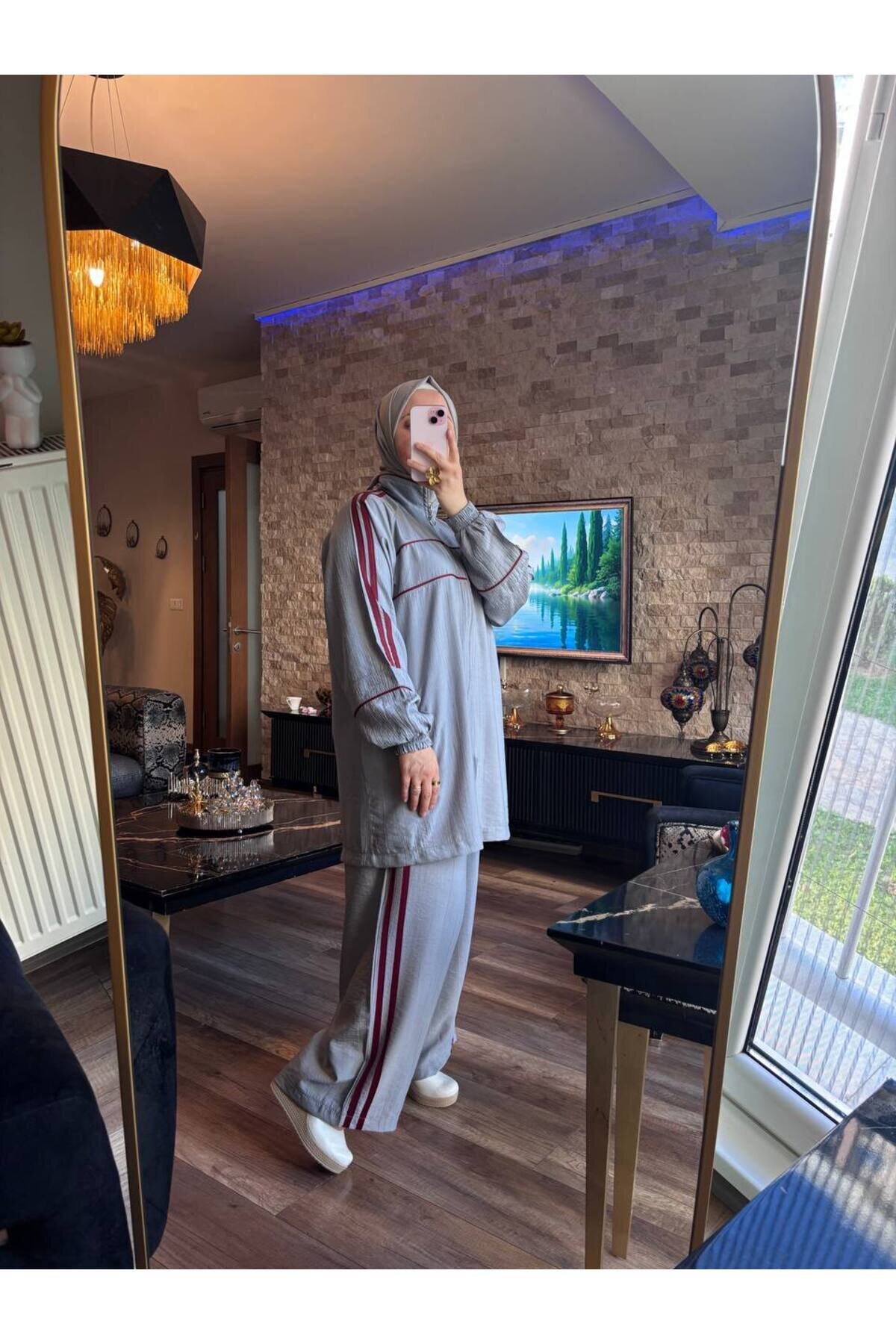 Gri Rahat Kesim Eşofman Takımı - Wovi Moda