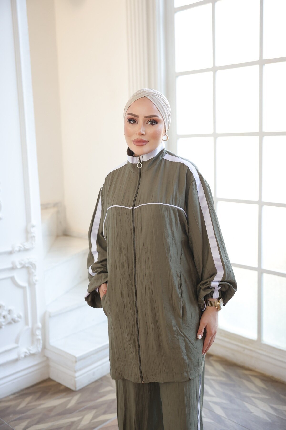 Haki Şık Eşofman Takımı - Wovi Moda