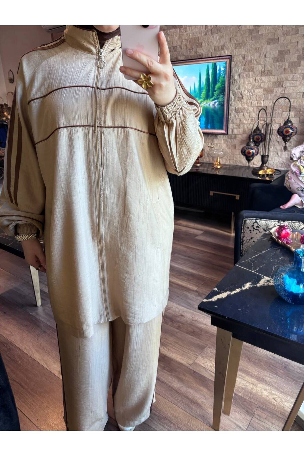 Latte Eşofman Takım - Wovi Moda