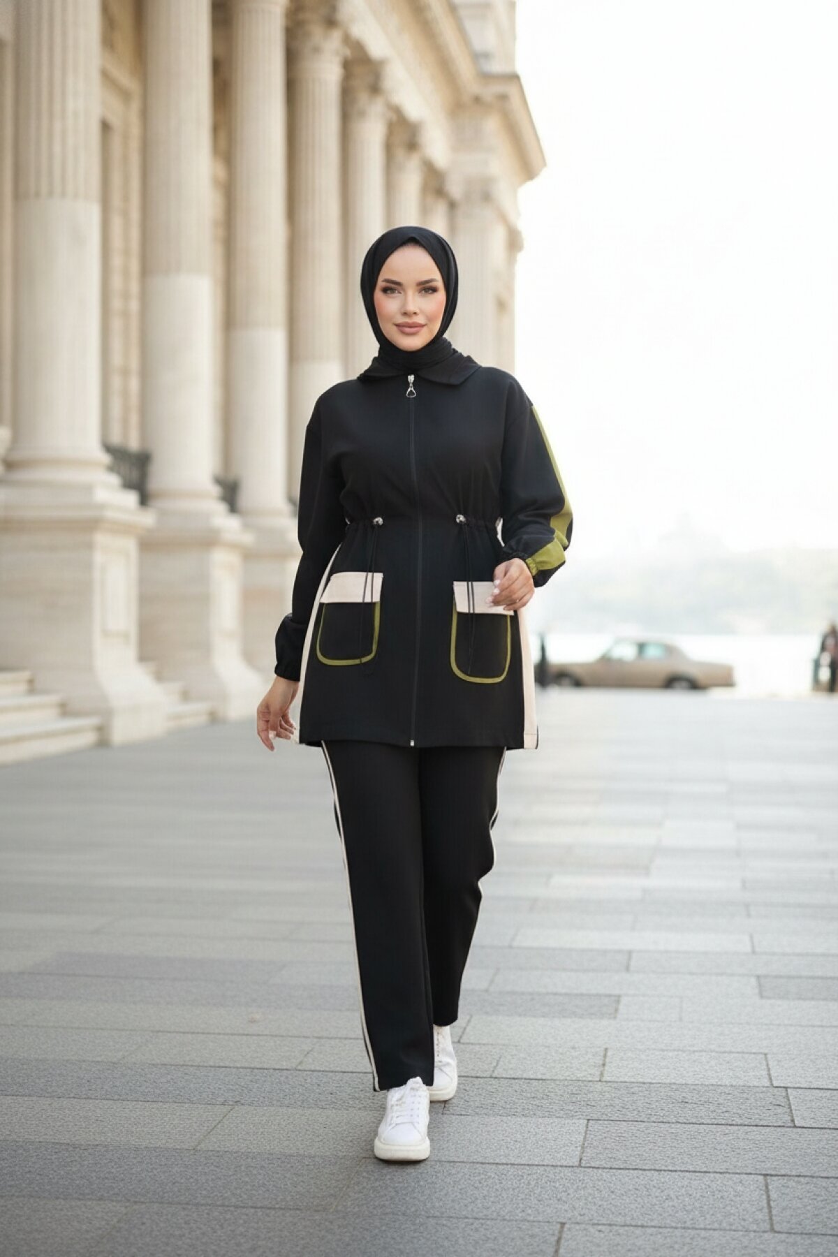 Black Tracksuit Set - Wovi Moda