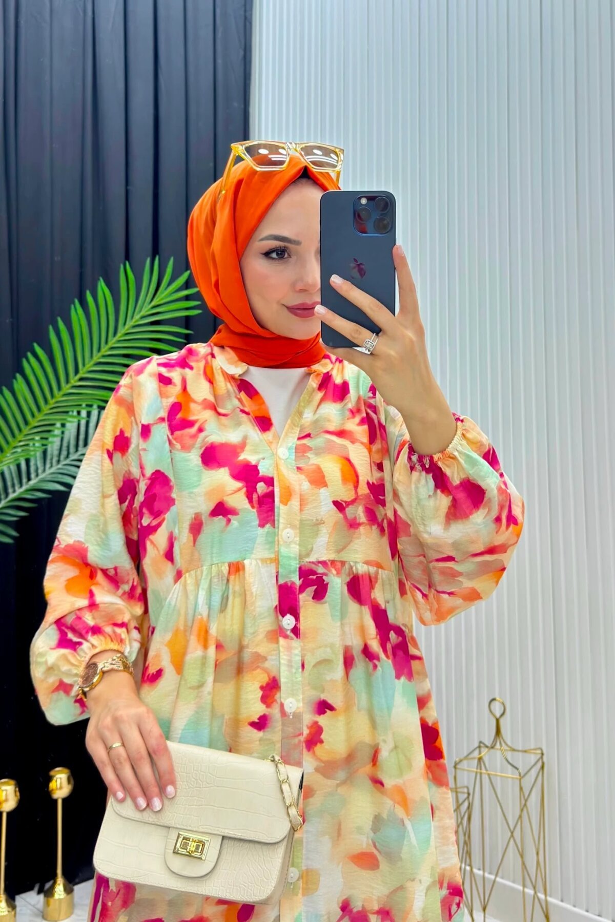 Pembe Bahar Elbise - Dimar Butik