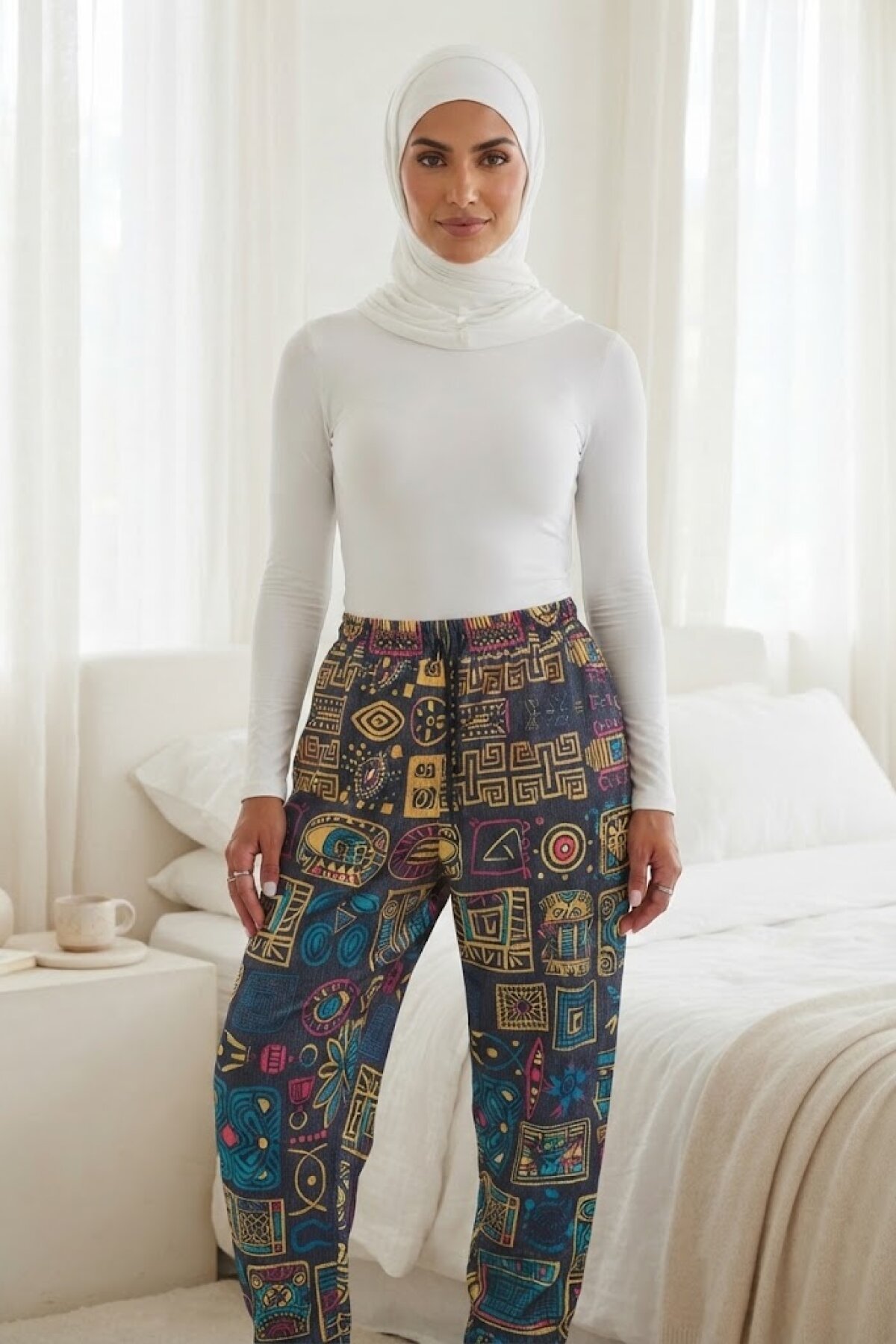 Renkli Sokak Tarzı Bol Şalvar Pantolon - Mexico Superblue