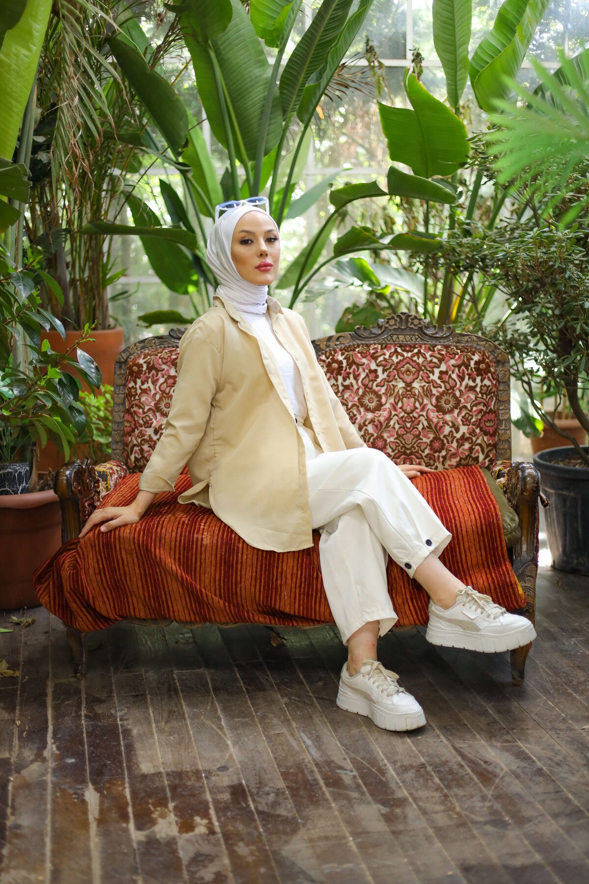 Oversize Basic Shirt - Beige - Shirosa