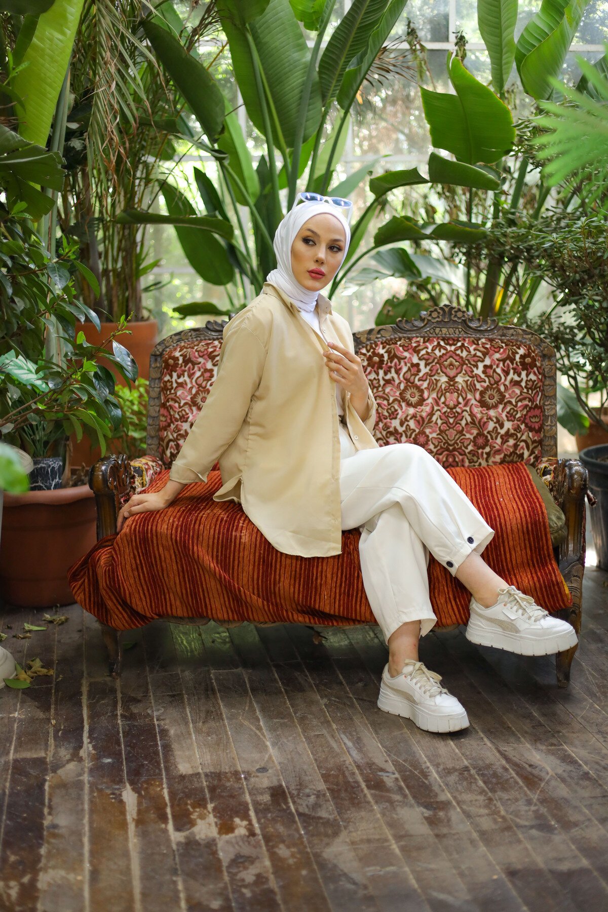 Oversize Basic Shirt - Beige - Shirosa