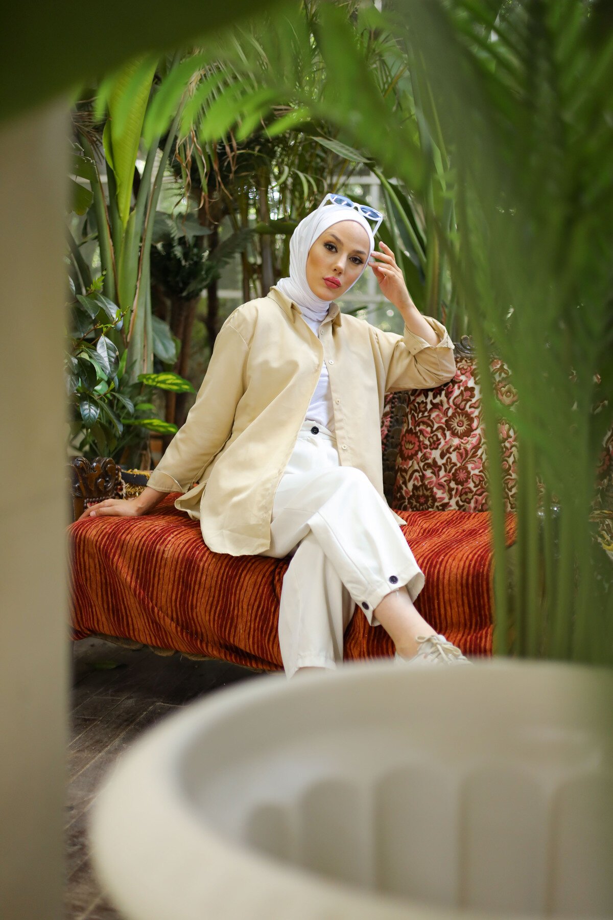 Oversize Basic Shirt - Beige - Shirosa
