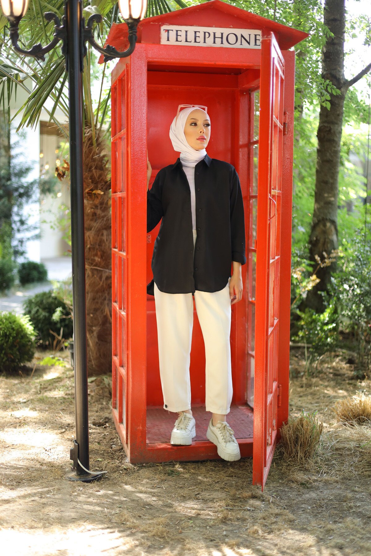 Oversize Basic Shirt - Black - Shirosa