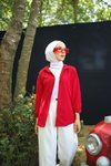 Kırmızı Oversize Basic Gömlek