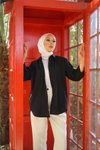 Siyah Oversize Basic Gömlek