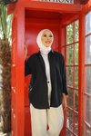 Siyah Oversize Basic Gömlek